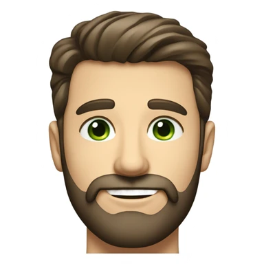 handsome optimist brunette man and beard green eyes sticker