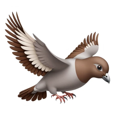 Pigeon and sparrow is riding in the plane B787 sticker