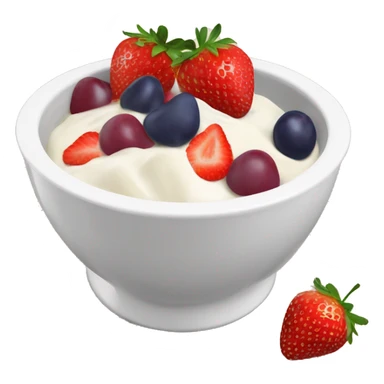 fruit yogurt bowl with strawberries and grapes sticker