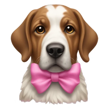 Bernie's mountain dog with pink bow sticker