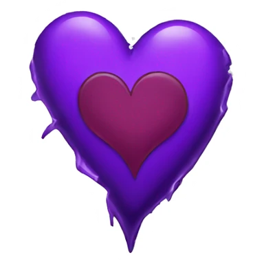A broken purple heart sticker