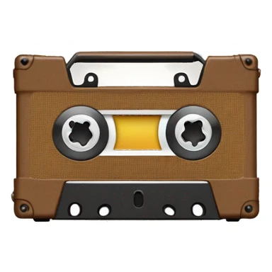 vintage brown cassette for tape recorder sticker