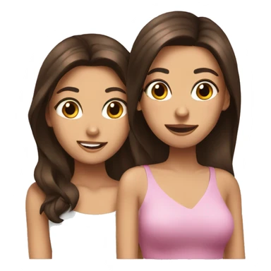 Brunette bffs sticker