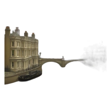 Victorian era london city sticker