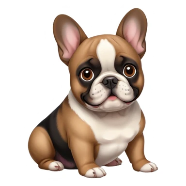 French bulldog black Brown  sticker