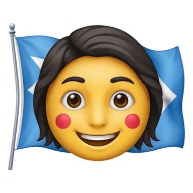 Crée moi un emojis avec le drapeau corse avec la tête  sticker
