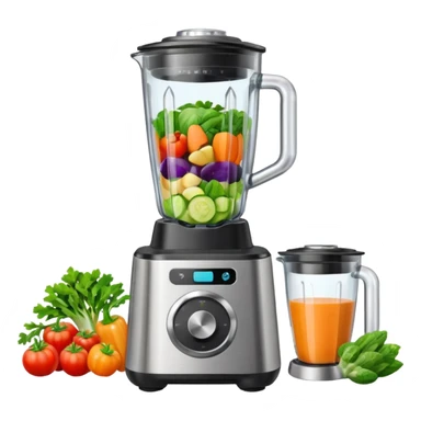 a blender with vegetables inside sticker