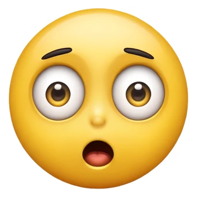 Funny Simple Round Yellow Shocked Face Emoji Expression  sticker