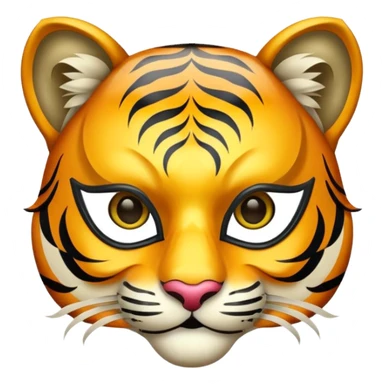 tiger with glamorous masquerade mask sticker