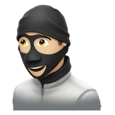 Homme au masque de fer qui lève la main sticker