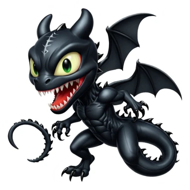 Venom-Toothless-fusion (full body) sticker