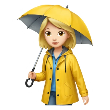 Raincoat Pedestrian woman sticker