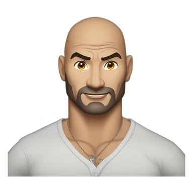 actor dave bautista cartoon wearing henley  sticker