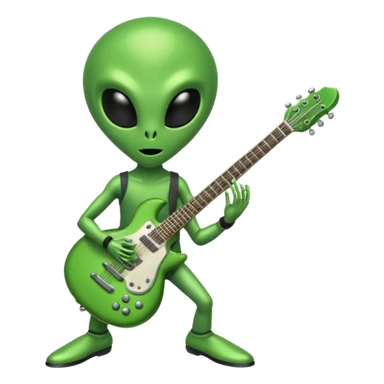 Un alien qui joue de la guitare sticker