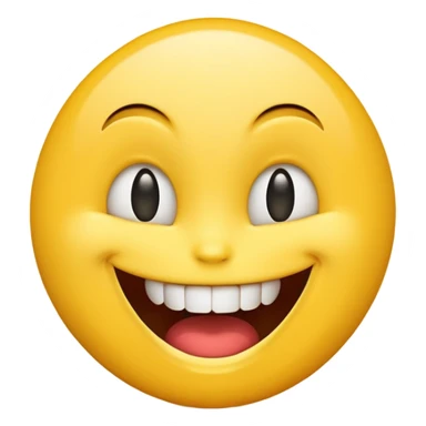 Weird creepy smile emoji sticker