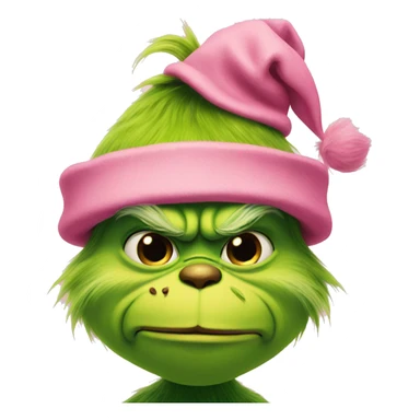 Grinch with a pink bow sticker