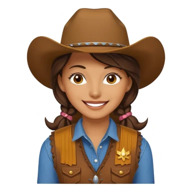 cowgirl with vest sticker