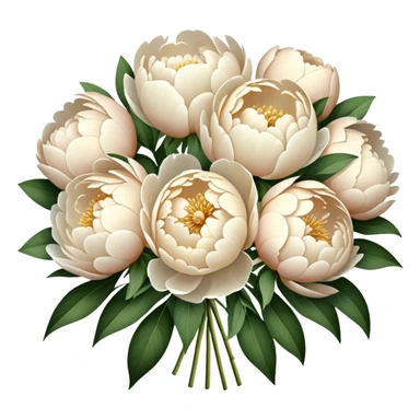 A large bouquet of cream peonies sticker