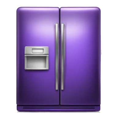 Realistic Metallic royal purple fridge isolated.  sticker