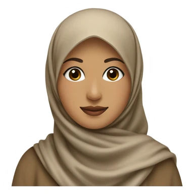 a light brown hijabi with a Palestine flag  sticker