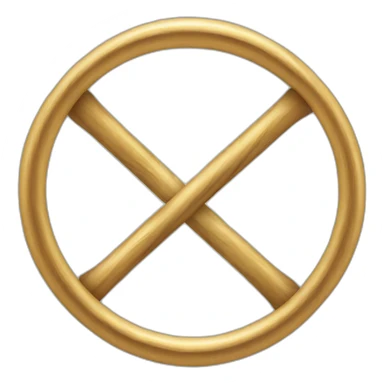 two rings crossed sticker