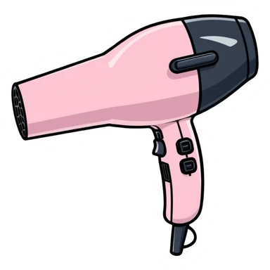 pastel pink hair dryer sticker