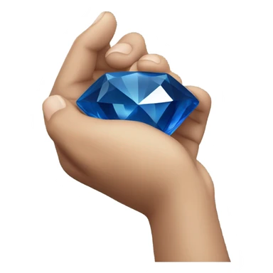 dark blue diamond in hand sticker