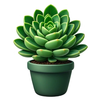 Cinematic Realistic Crassula Emoji, Compact and vibrant, with small, fleshy leaves arranged in thick, rounded clusters. The deep green hue of the leaves radiates calm, while their structured growth speaks of endurance. Soft glowing outline, capturing the essence of perseverance and tranquility in a crassula plant! sticker