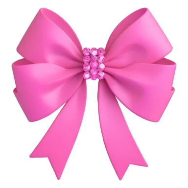 pink bow with crystal facets like a gemstone sticker