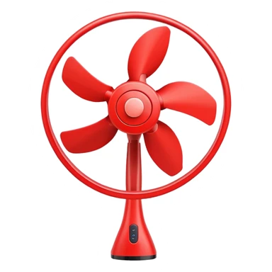 red electric fan sticker