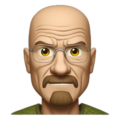 Walter white as Shrek custome sticker