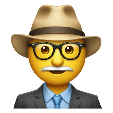 Un gars content avec un chapeau rigolo et des lunette qui tend le pouce vers le haut sticker