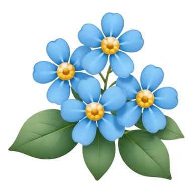 light blue Forget-me-nots sticker