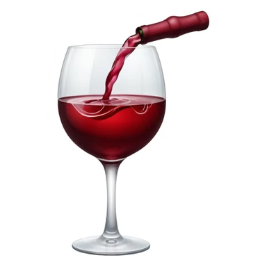 full glass of red wine sticker
