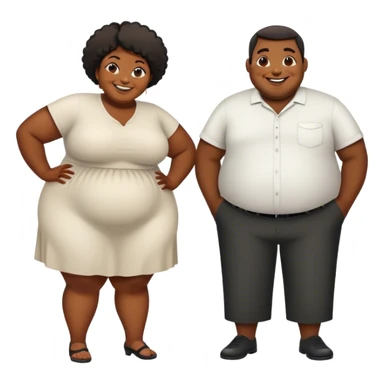 slim short man and fat black woman love sticker