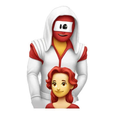 un cuadro de texto color de fondo blanco y texto rojo con la palabra SI sticker