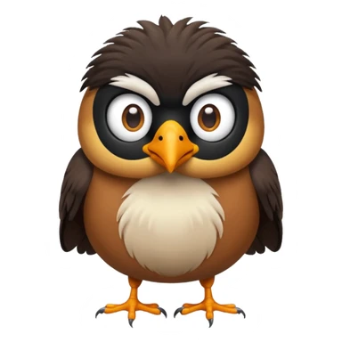 A cute common myna bird cute emoji sticker