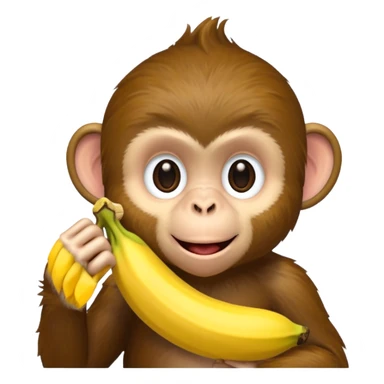 monkey eating banana sticker