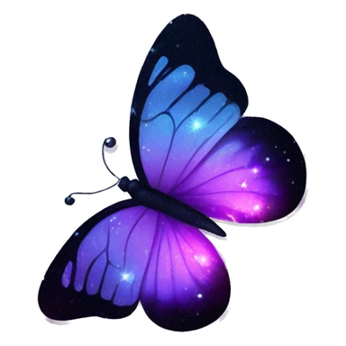 Purple-Shiny-Gem-Crystal-Glitter-Nebula-Gradient-Sparkle-Stars-Glossy-Butterfly sticker