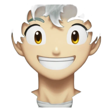 Izuku midoriya laughing with eyes closed sticker