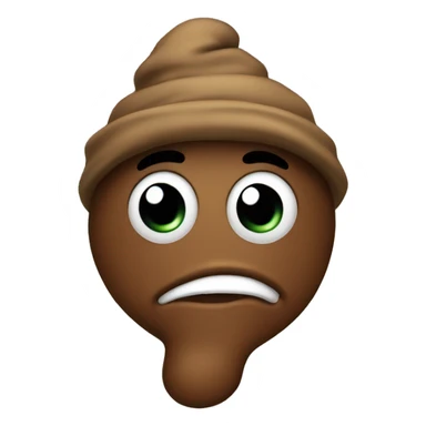 Poop wearing a hoodie with a cap  sticker