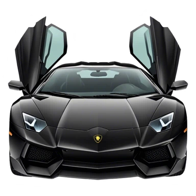 Black Lamborghini Aventador sticker