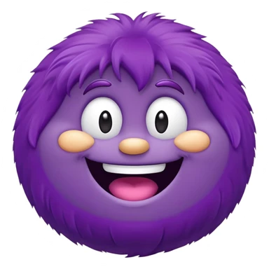 Grimace, the purple McDonald's character with a round body and happy expression sticker