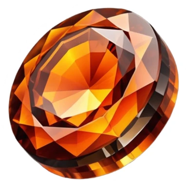 chatoyant gemstone crystla layered colors dark brown and dark orange 3d png background matte sticker