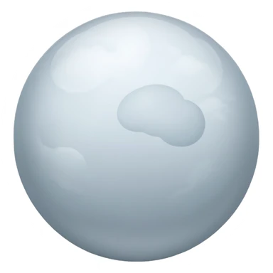 Venus planet emoji, pale grey sphere, gentle haze, soft cloudy appearance, simple and round, no text sticker