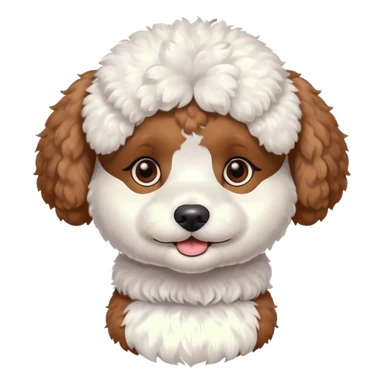 Perro caniche con un maites sticker