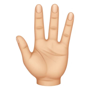 a hand with three fingers up sticker