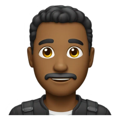 hombre negro sticker