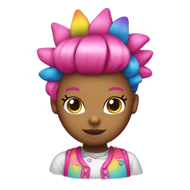 Hello kitty wearing and Mohawk  sticker