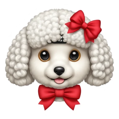 Poodle de laço sticker